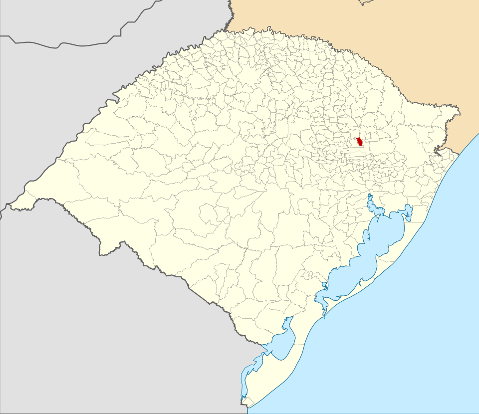 Mapa de localização de Pinto Bandeira em RS