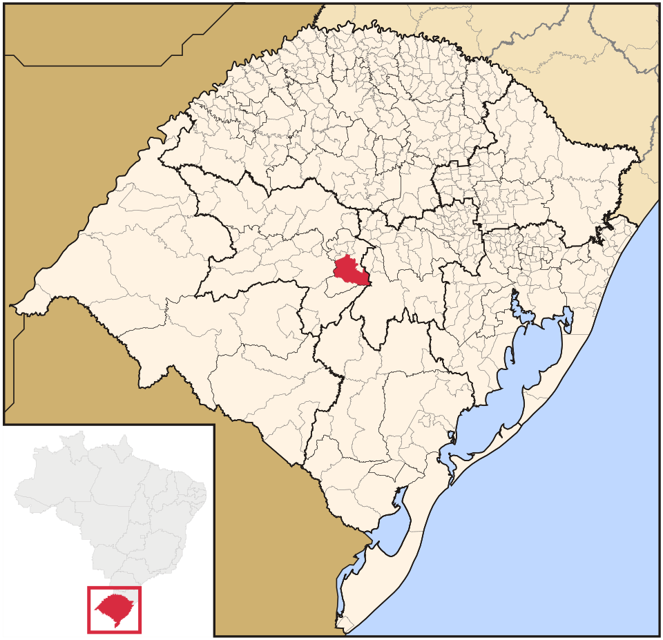 Mapa de localização de Restinga Sêca em RS