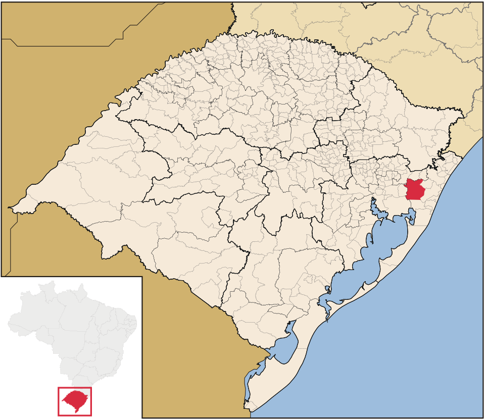 Mapa de localização de Santo Antônio da Patrulha em RS
