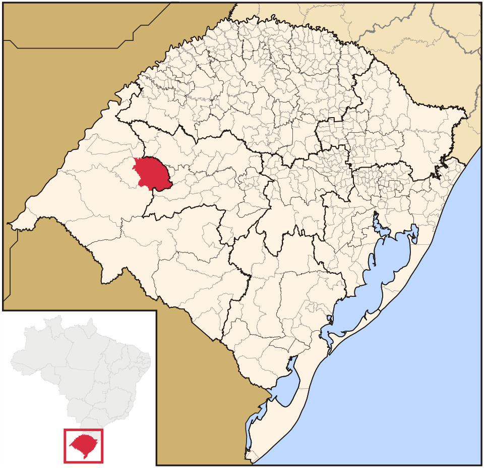 Mapa de localização de São Francisco de Assis em RS