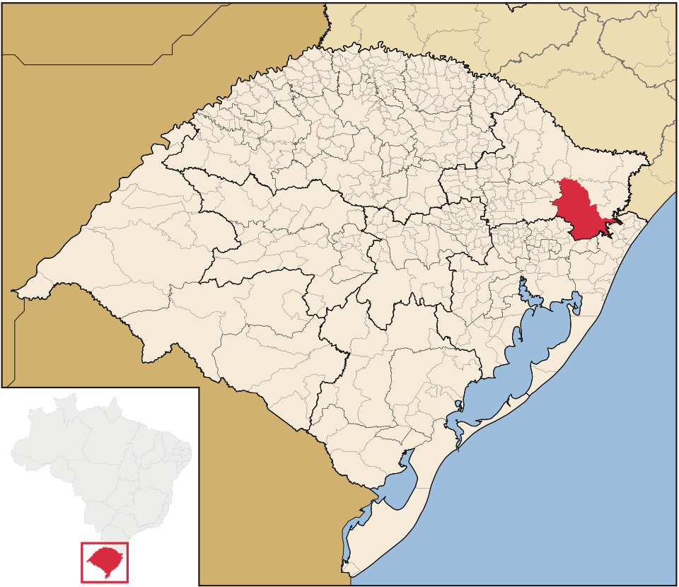 Mapa de localização de São Francisco de Paula em RS