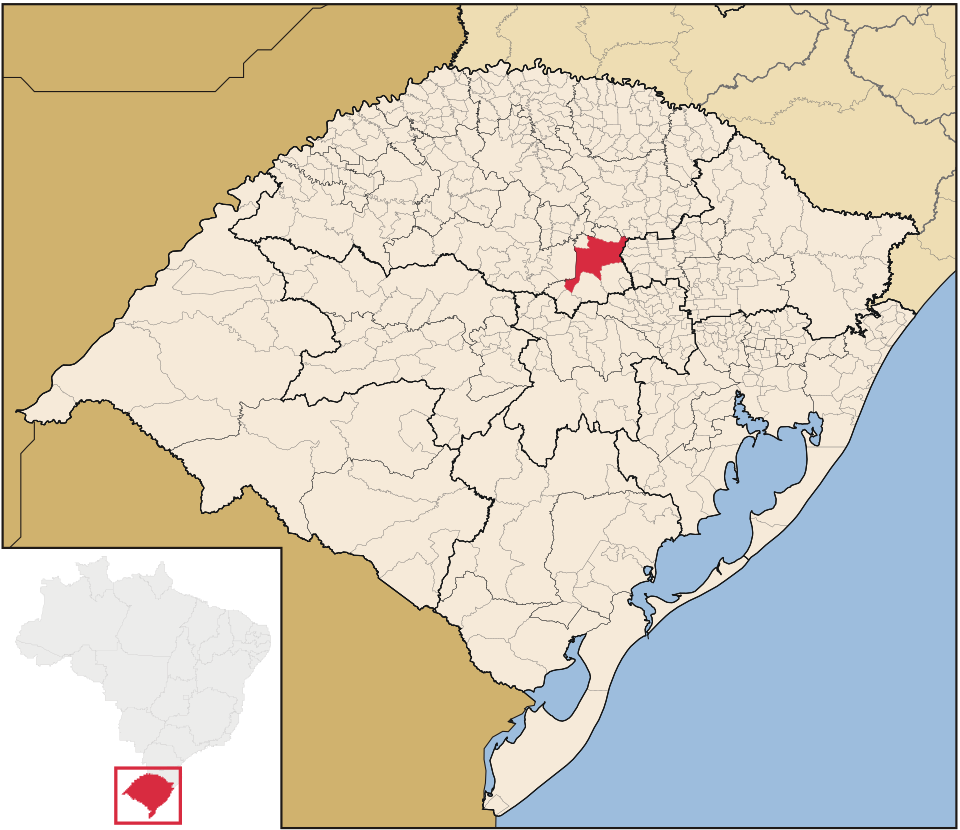 Mapa de localização de Soledade em RS