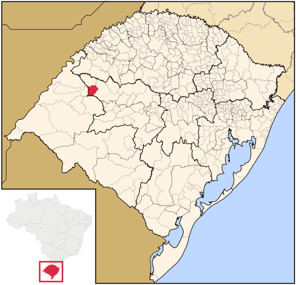 Mapa de localização de Unistalda em RS