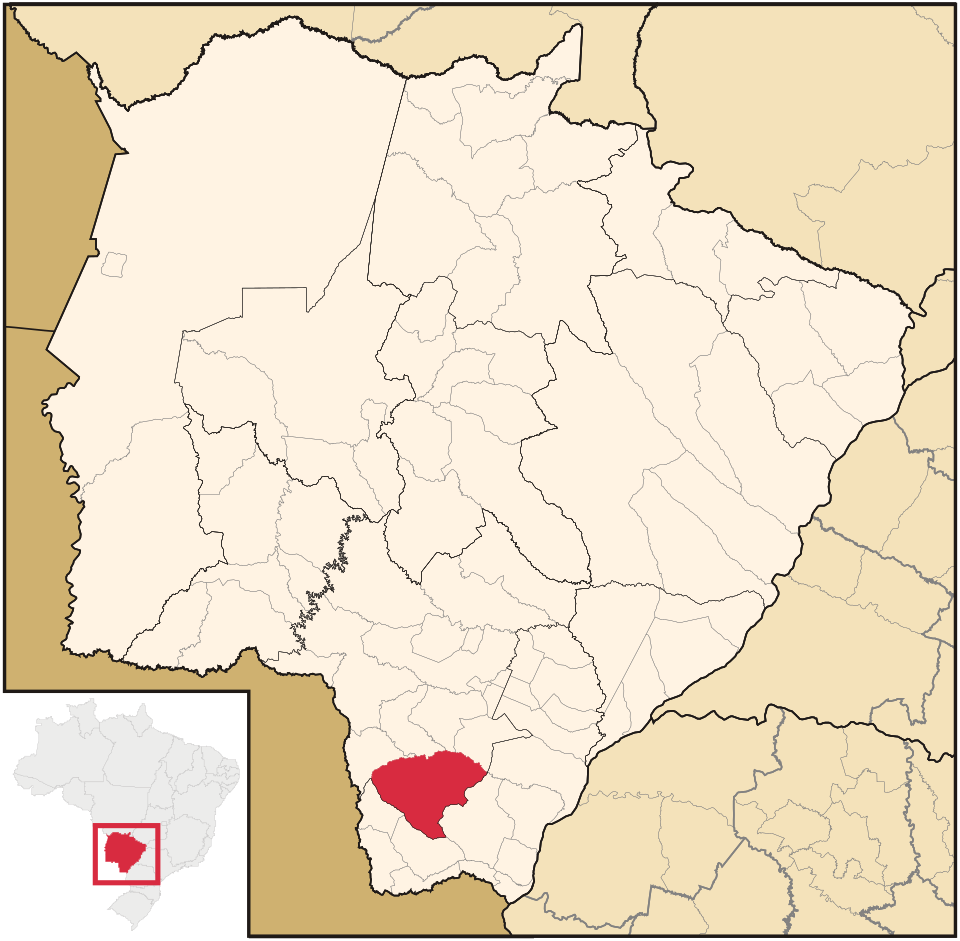 Mapa de localização de Amambai em MS
