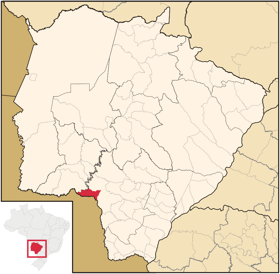 Mapa de localização de Antônio João em MS