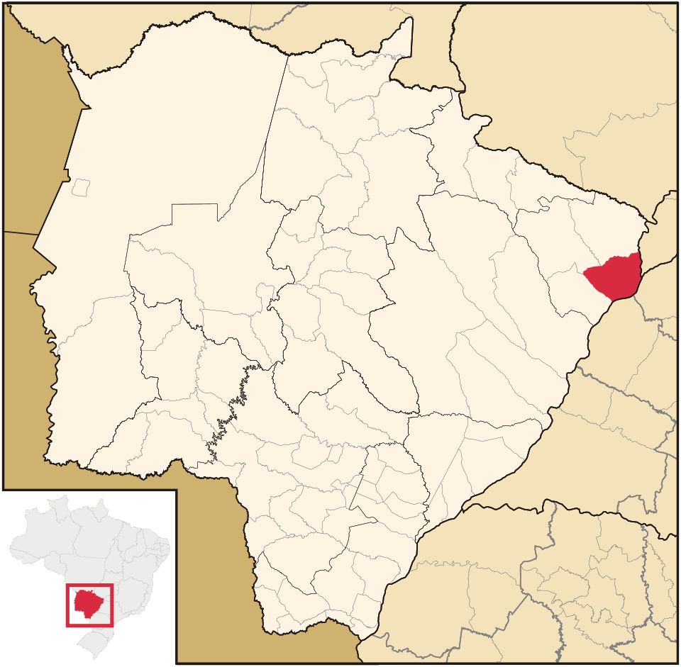 Mapa de localização de Aparecida do Taboado em MS