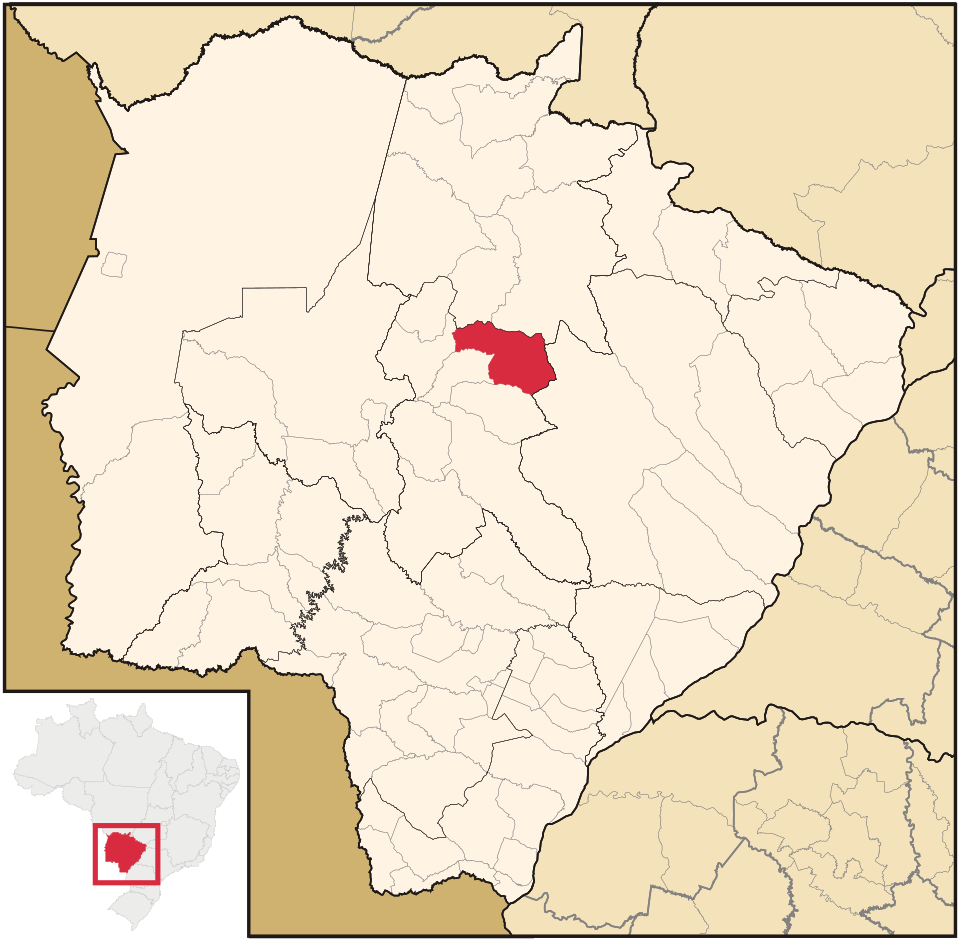 Mapa de localização de Bandeirantes em MS
