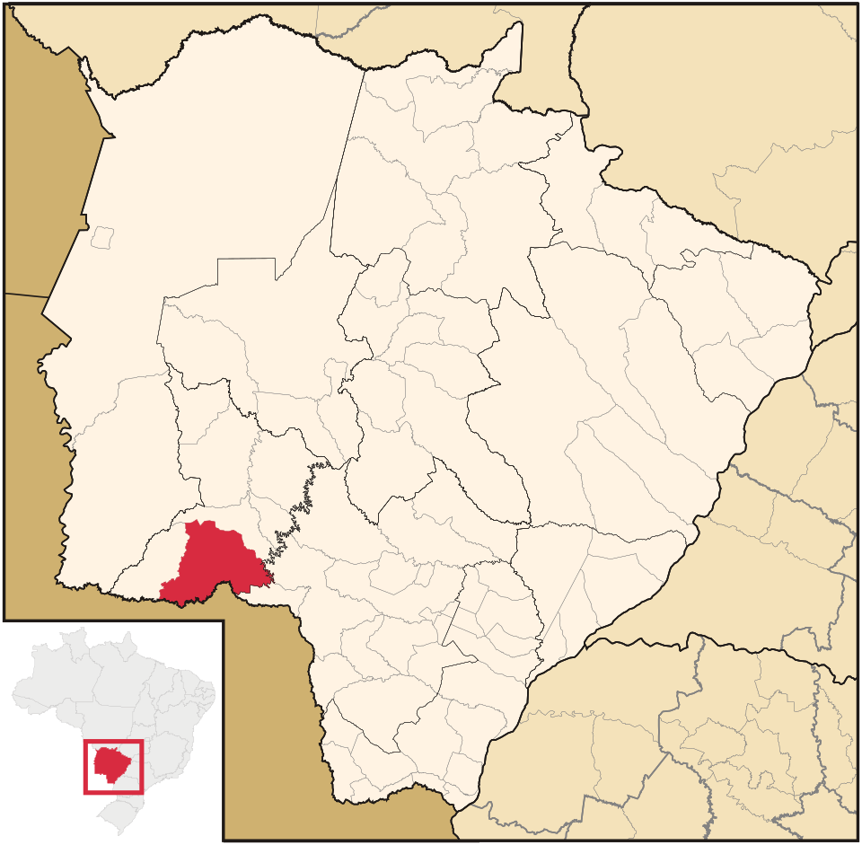 Mapa de localização de Bela Vista em MS