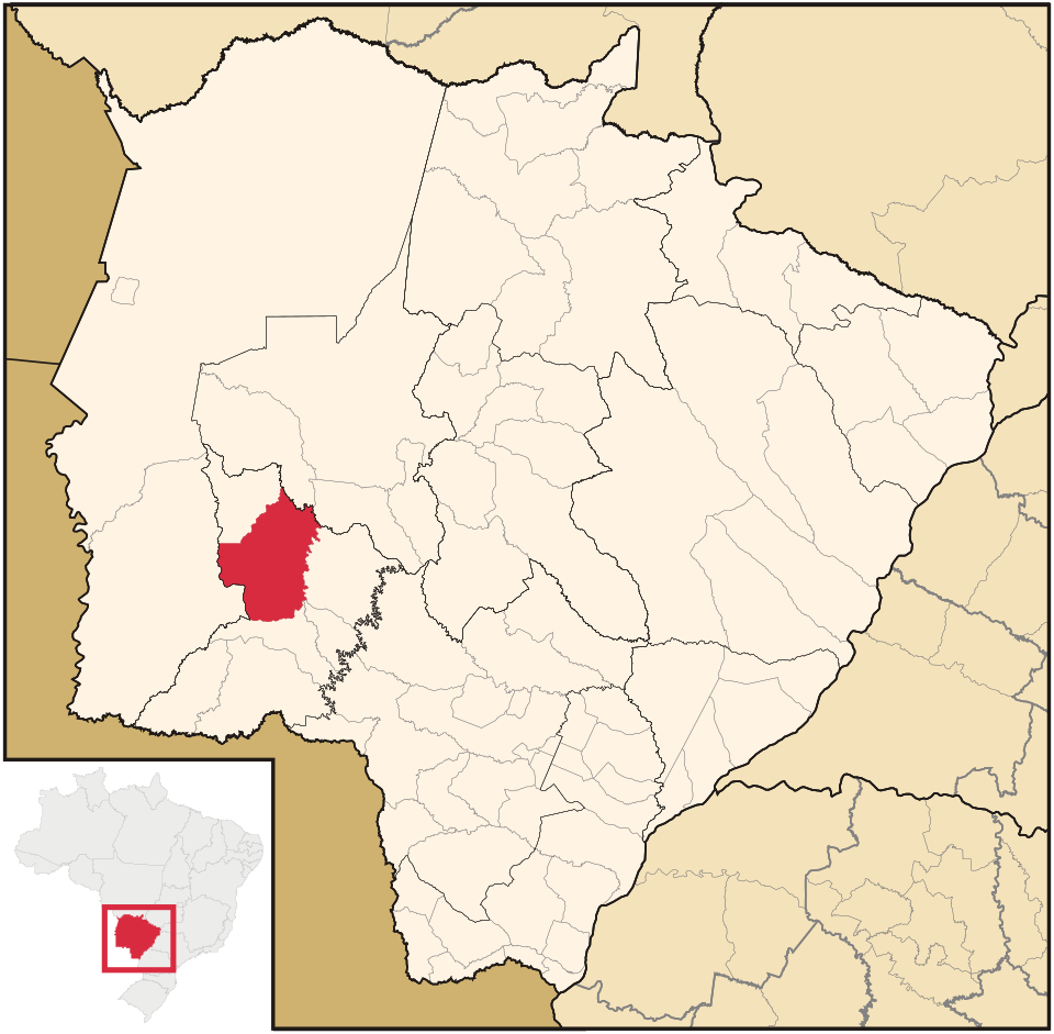 Mapa de localização de Bonito em MS