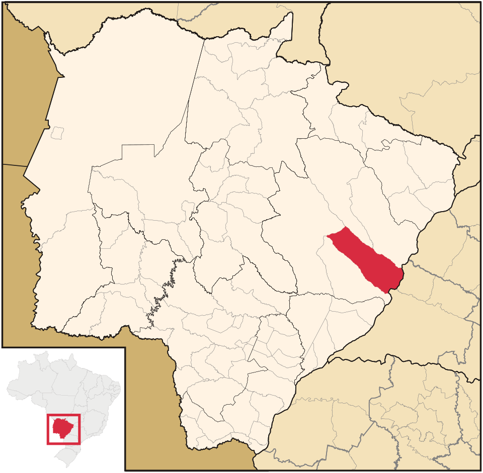 Mapa de localização de Brasilândia em MS