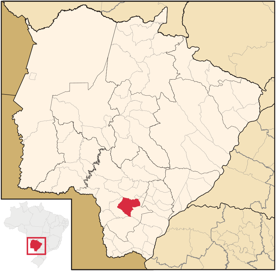Mapa de localização de Caarapó em MS