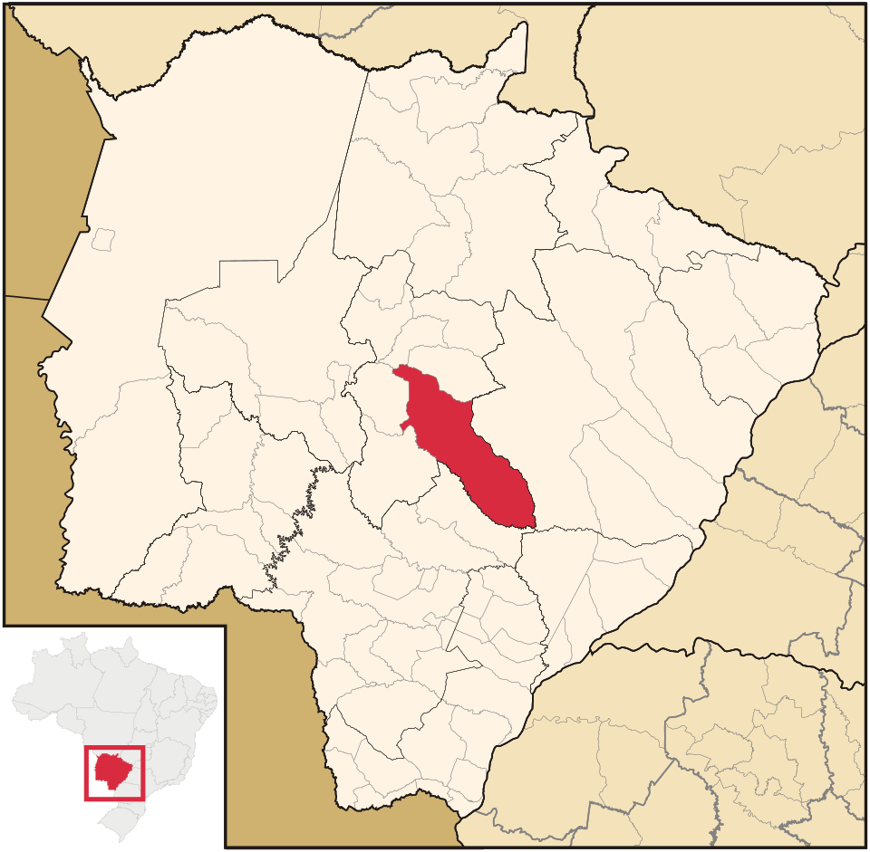 Mapa de localização de Campo Grande em MS