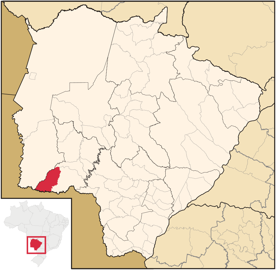 Mapa de localização de Caracol em MS