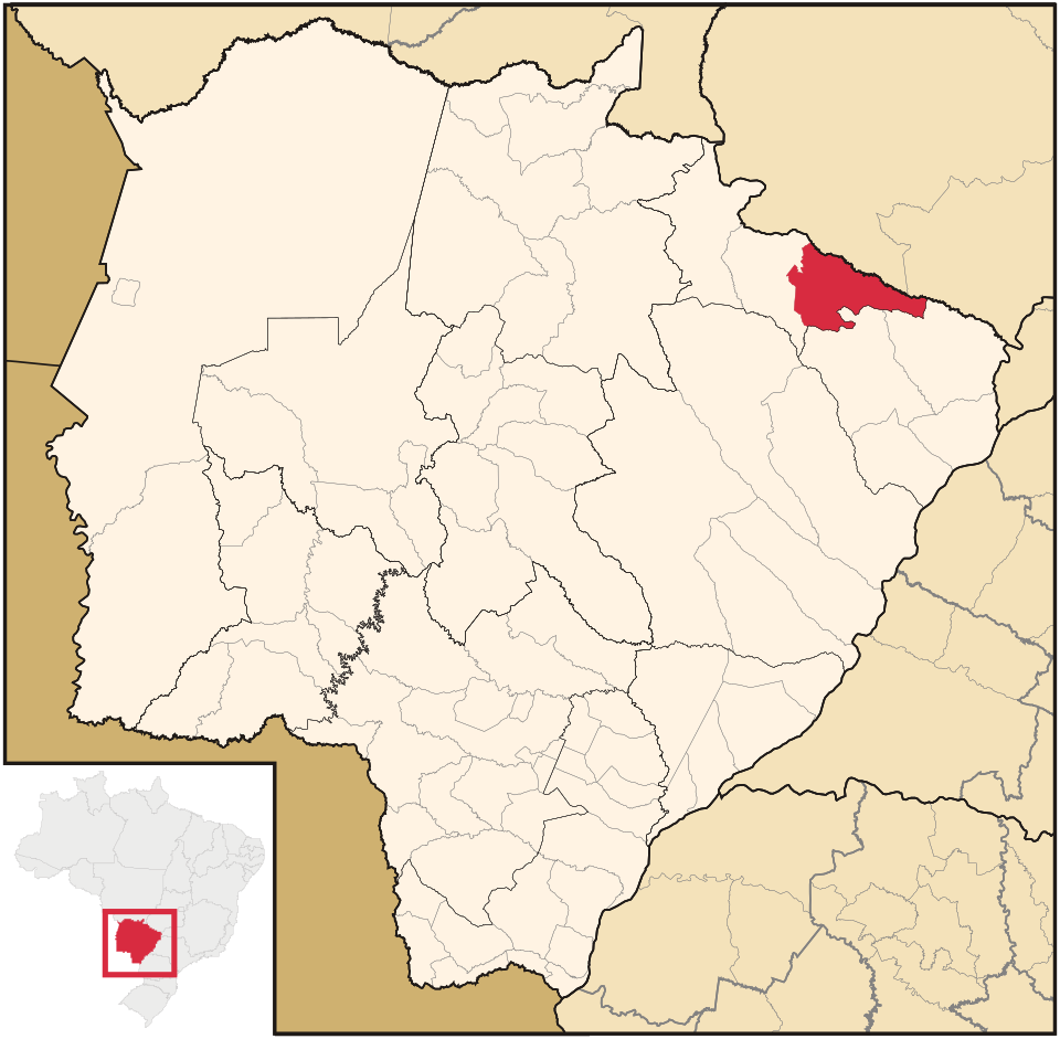 Mapa de localização de Cassilândia em MS