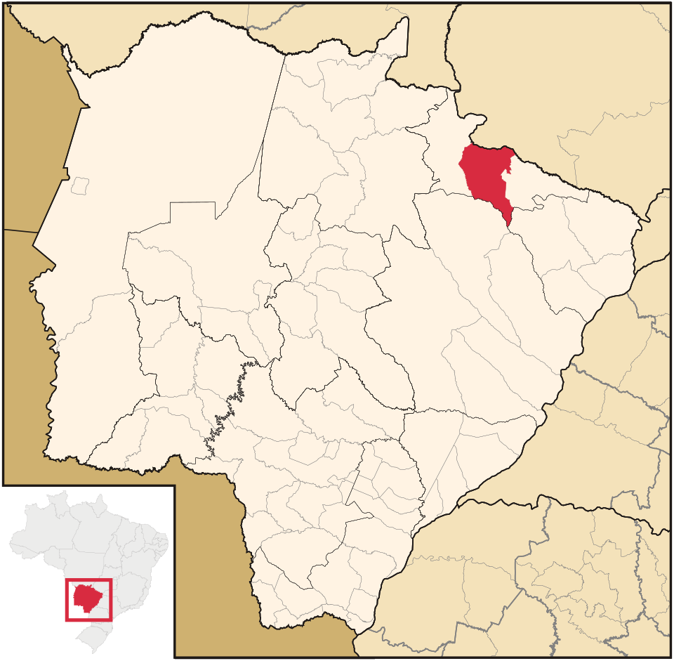 Mapa de localização de Chapadão do Sul em MS