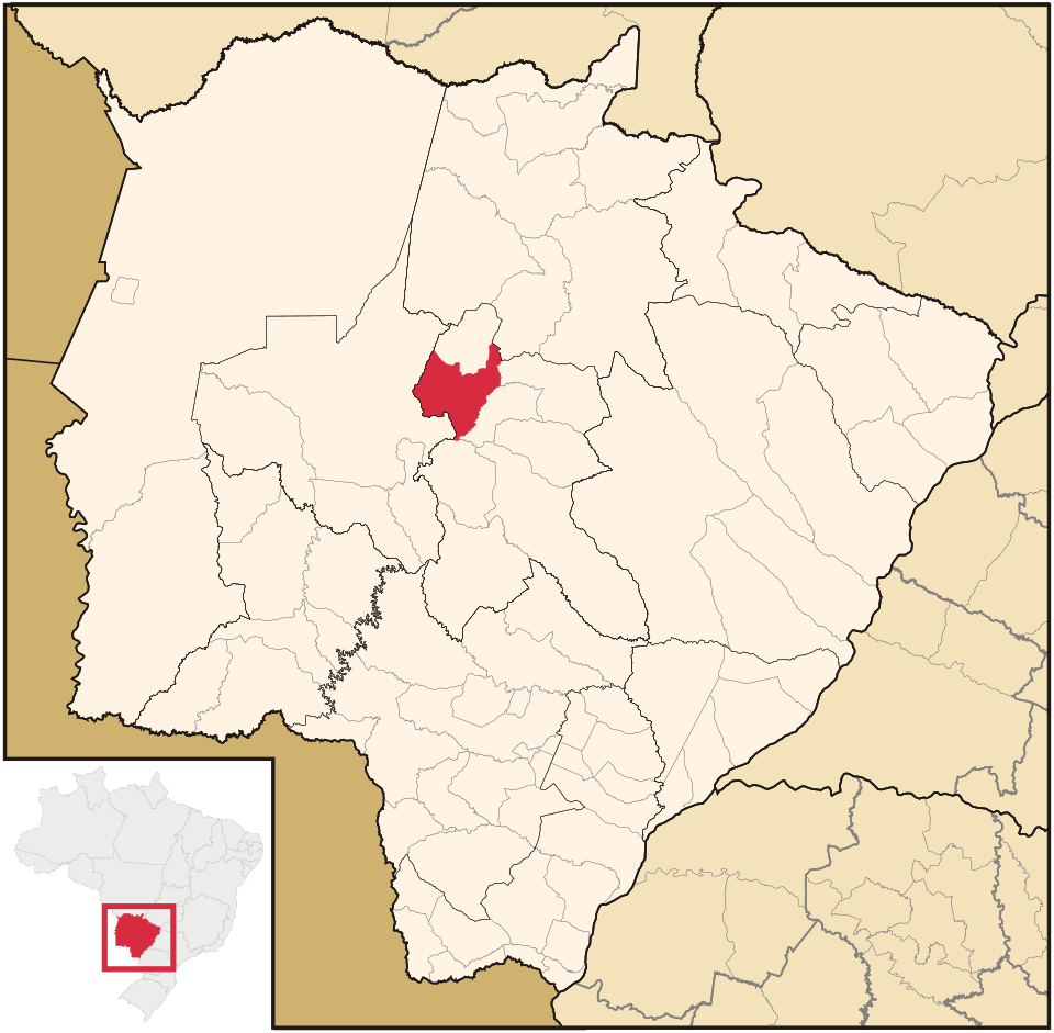 Mapa de localização de Corguinho em MS