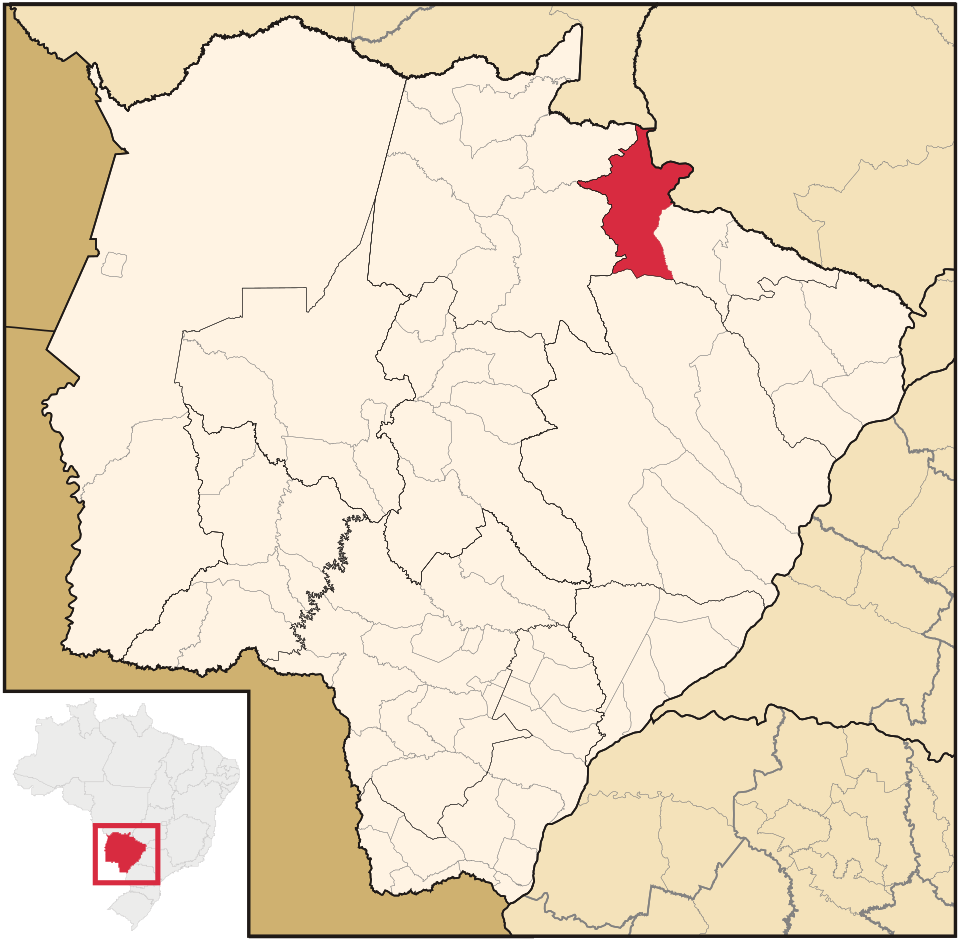 Mapa de localização de Costa Rica em MS