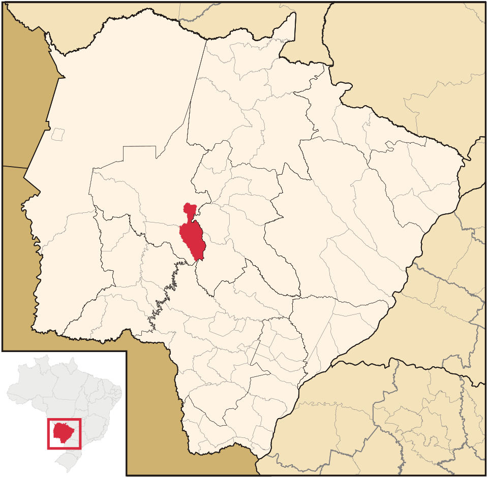 Mapa de localização de Dois Irmãos do Buriti em MS