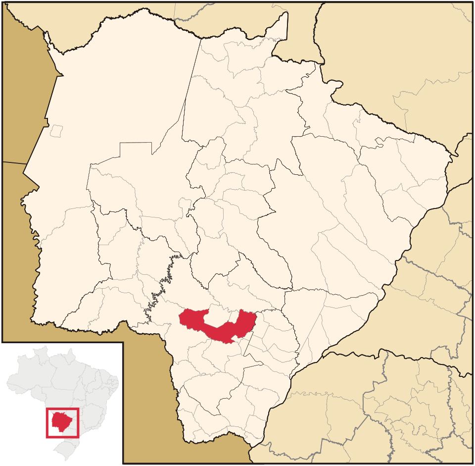 Mapa de localização de Dourados em MS