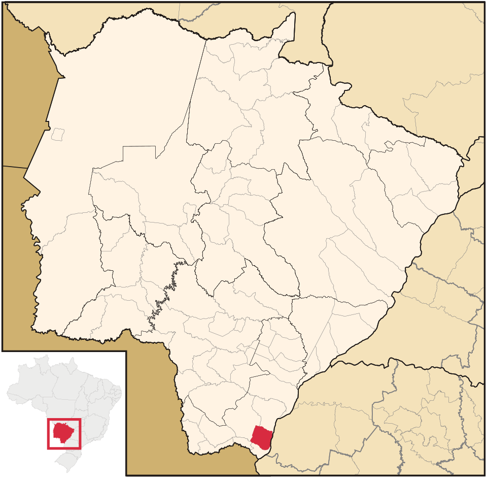 Mapa de localização de Eldorado em MS