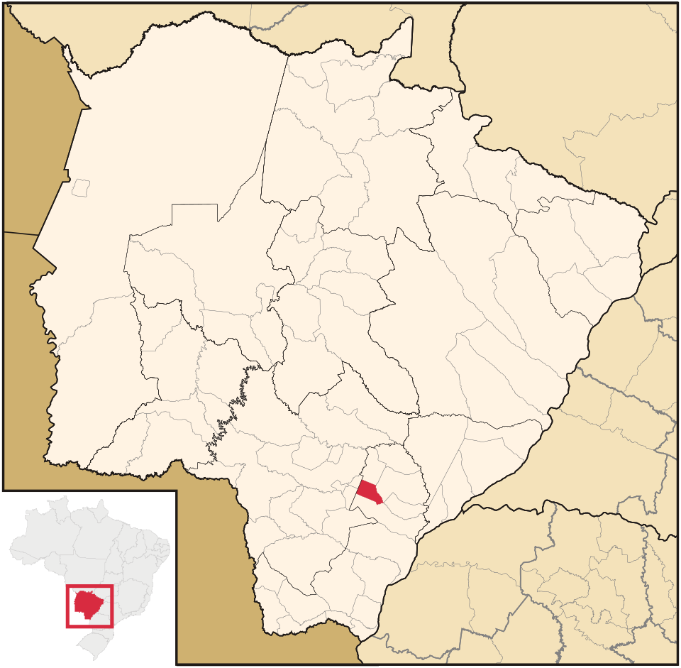 Mapa de localização de Glória de Dourados em MS