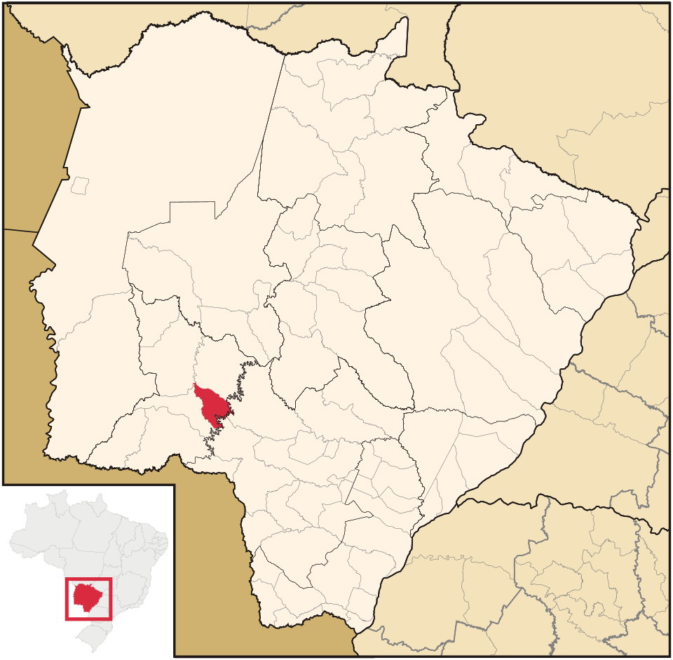Mapa de localização de Guia Lopes da Laguna em MS