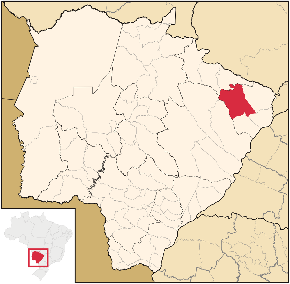 Mapa de localização de Inocência em MS