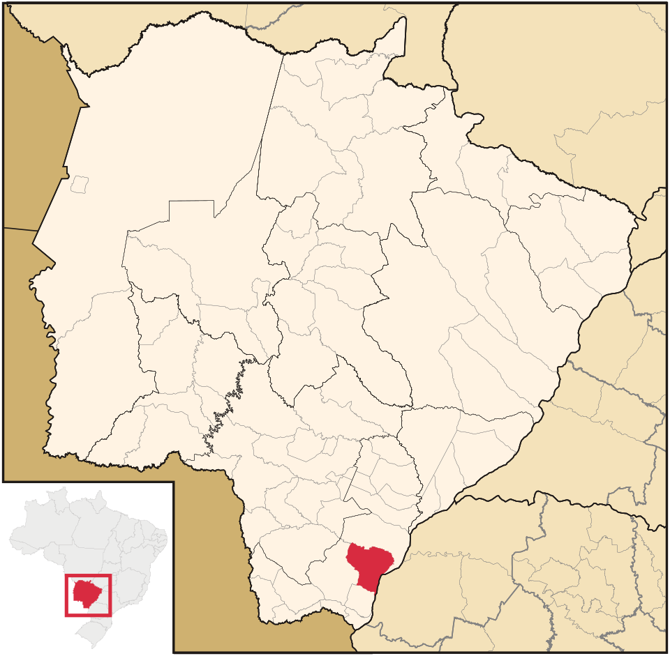 Mapa de localização de Itaquiraí em MS