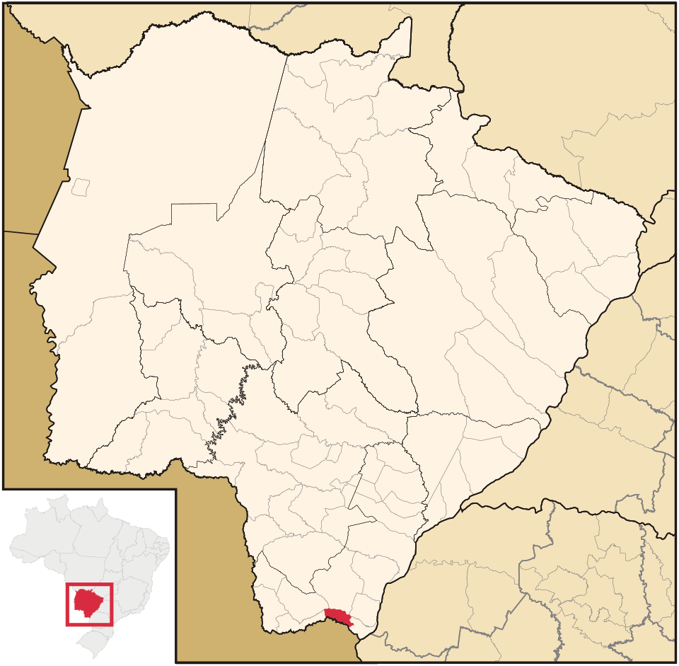 Mapa de localização de Japorã em MS