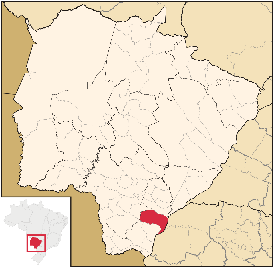 Mapa de localização de Naviraí em MS