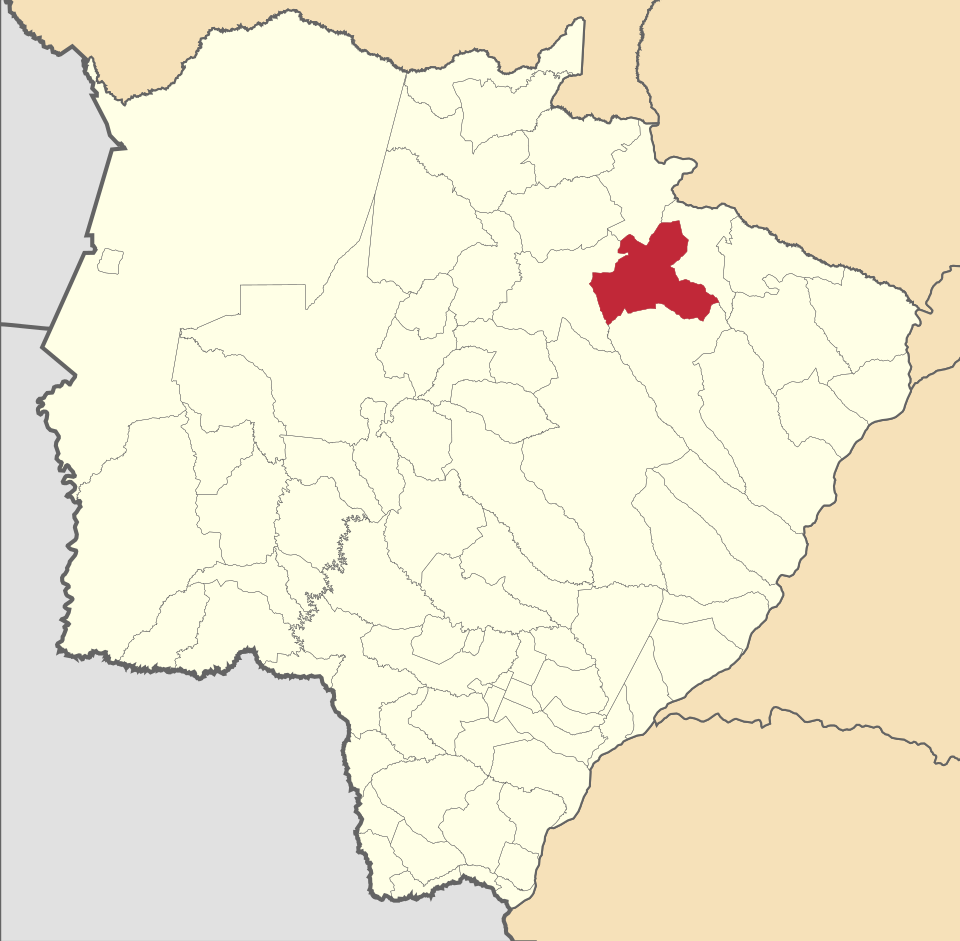 Mapa de localização de Paraíso das Águas em MS