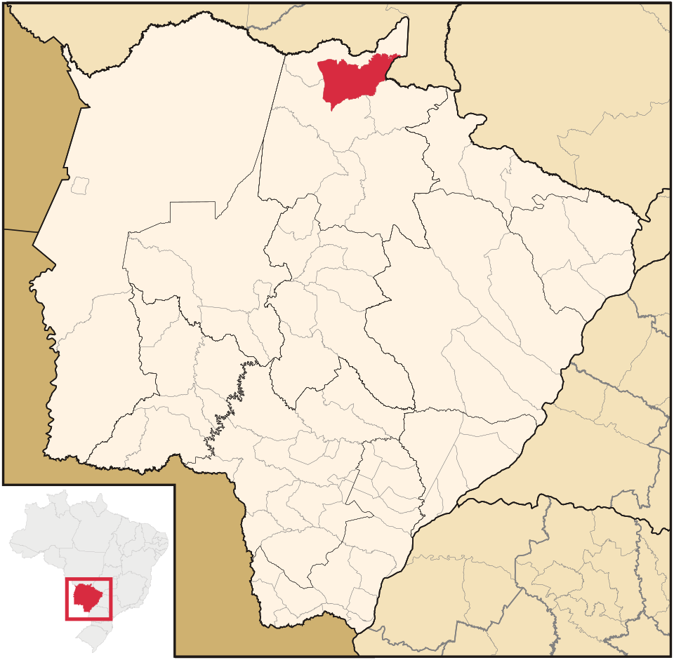 Mapa de localização de Pedro Gomes em MS