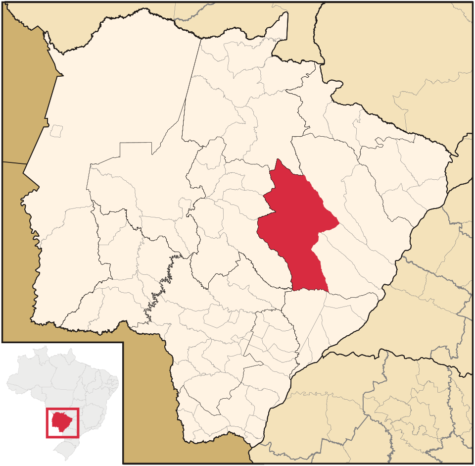 Mapa de localização de Ribas do Rio Pardo em MS