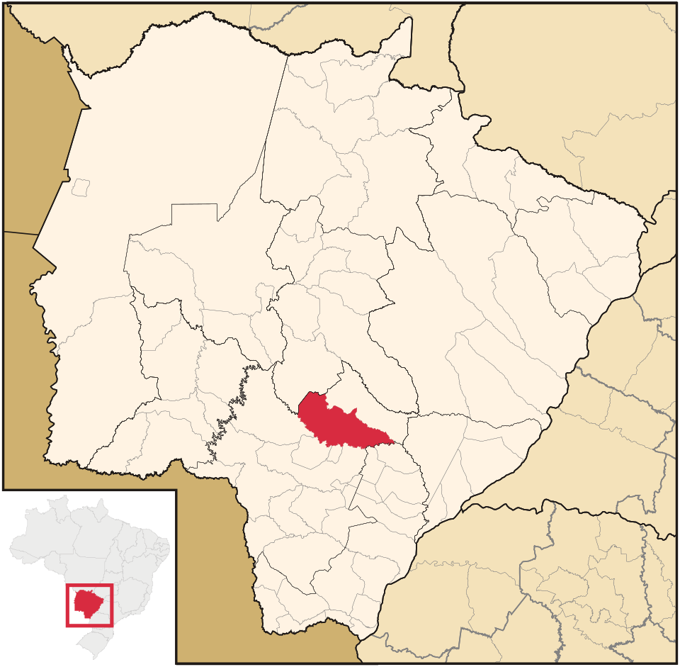 Mapa de localização de Rio Brilhante em MS