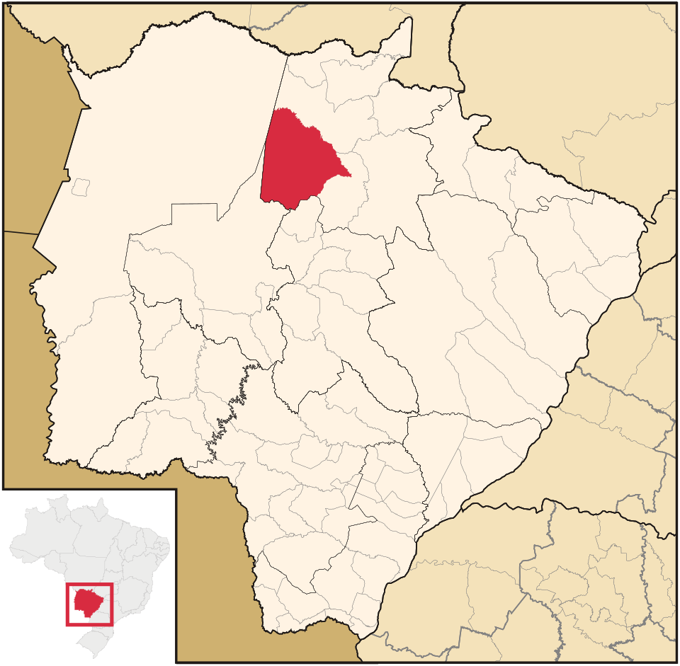 Mapa de localização de Rio Verde de Mato Grosso em MS