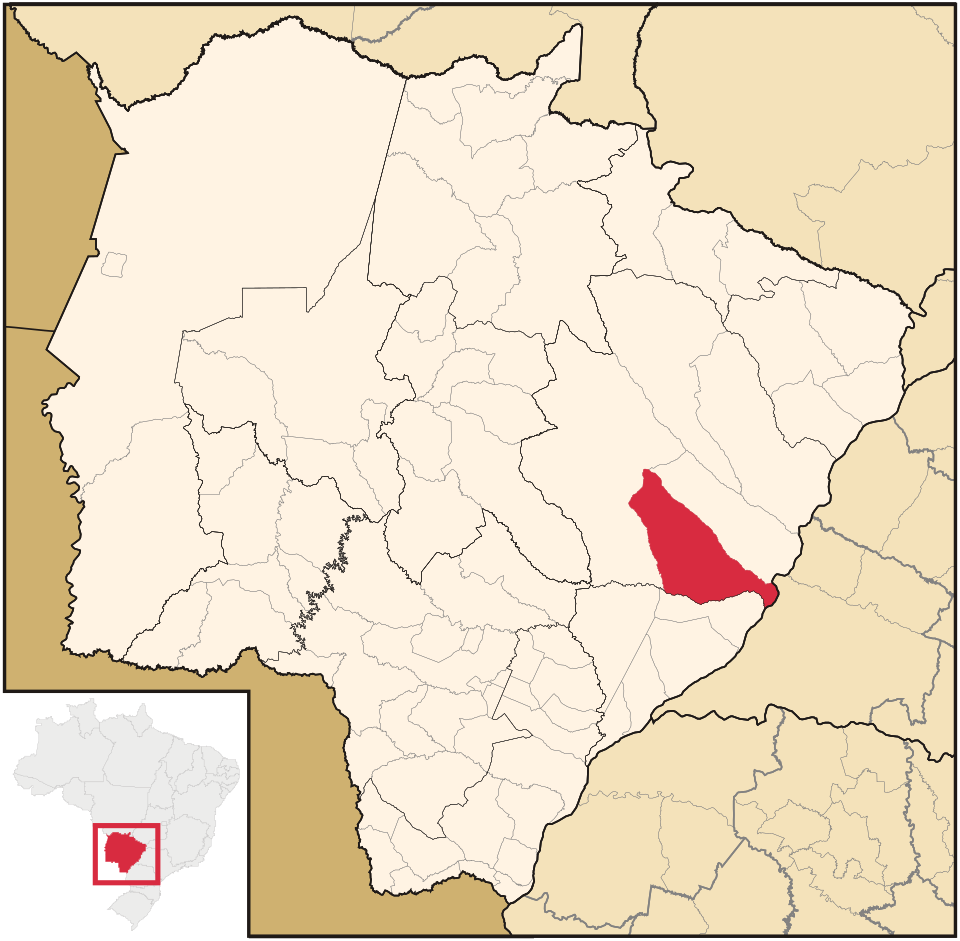 Mapa de localização de Santa Rita do Pardo em MS