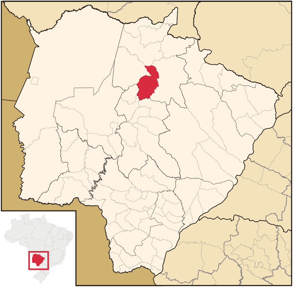 Mapa de localização de São Gabriel do Oeste em MS