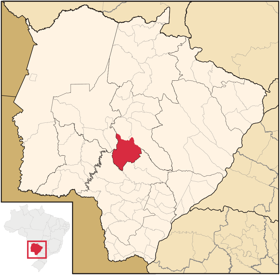 Mapa de localização de Sidrolândia em MS