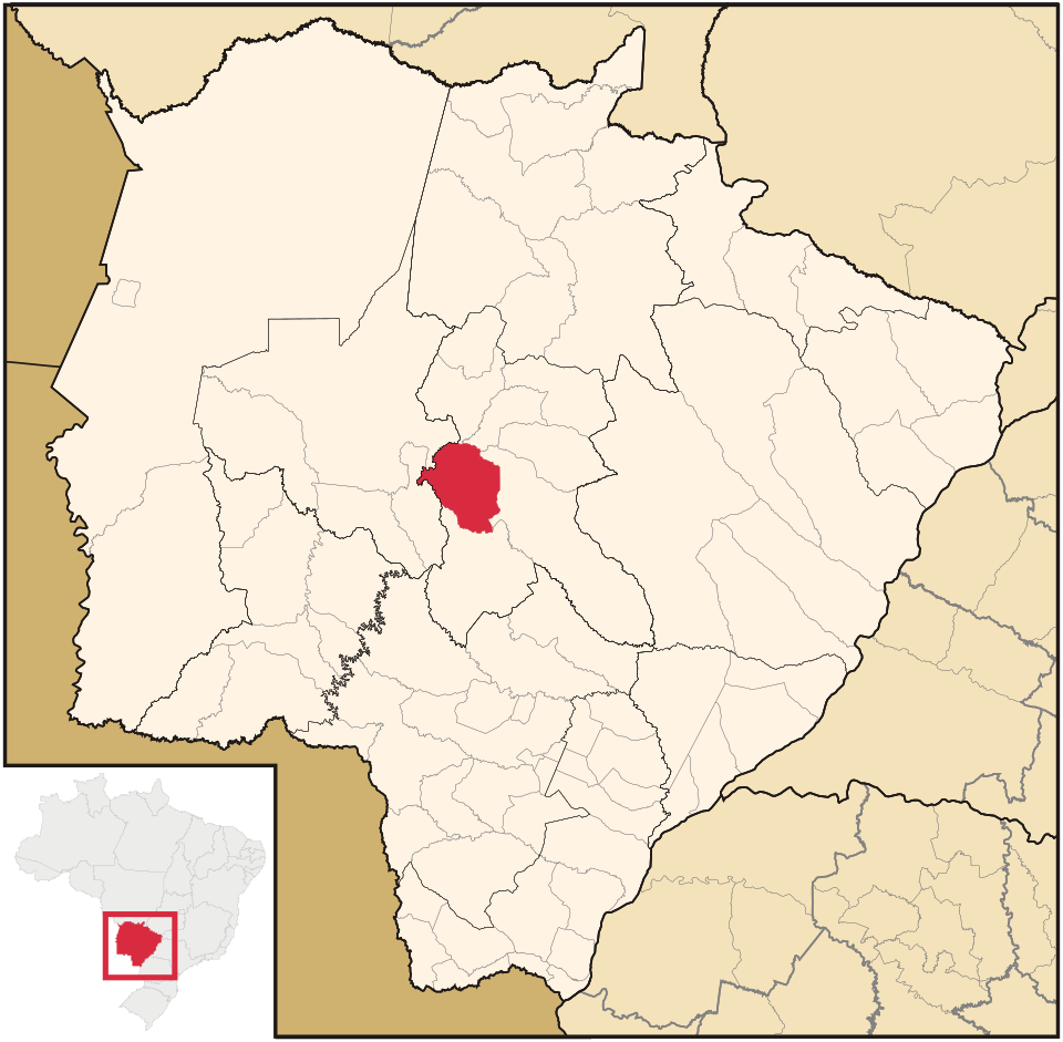 Mapa de localização de Terenos em MS