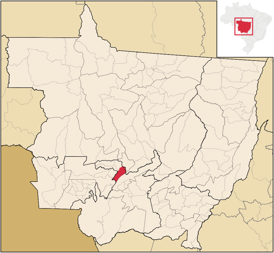Mapa de localização de Alto Paraguai em MT