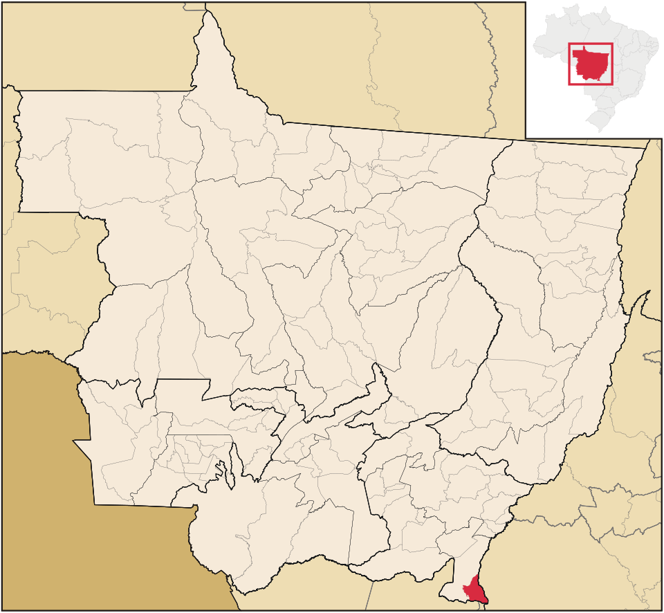 Mapa de localização de Alto Taquari em MT