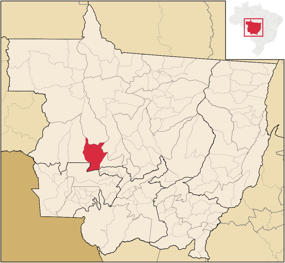 Mapa de localização de Campo Novo do Parecis em MT