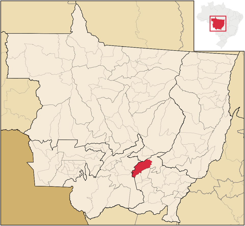 Mapa de localização de Campo Verde em MT