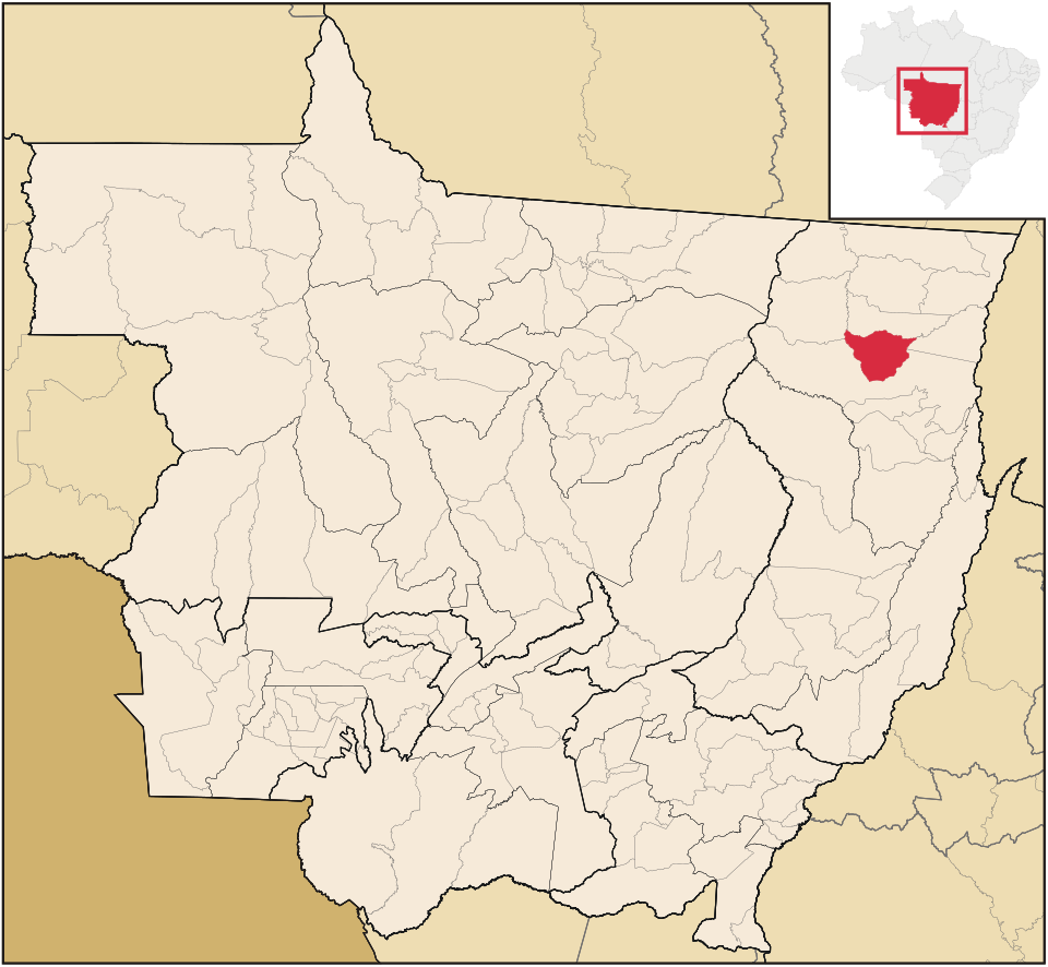 Mapa de localização de Canabrava do Norte em MT