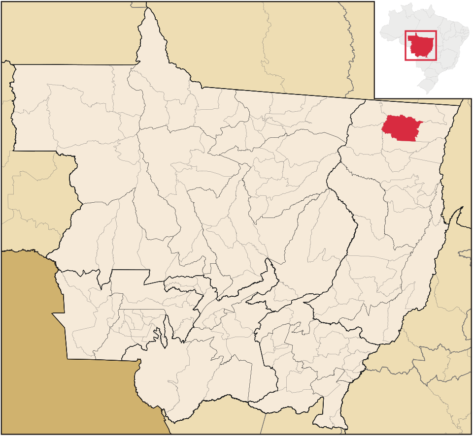 Mapa de localização de Confresa em MT