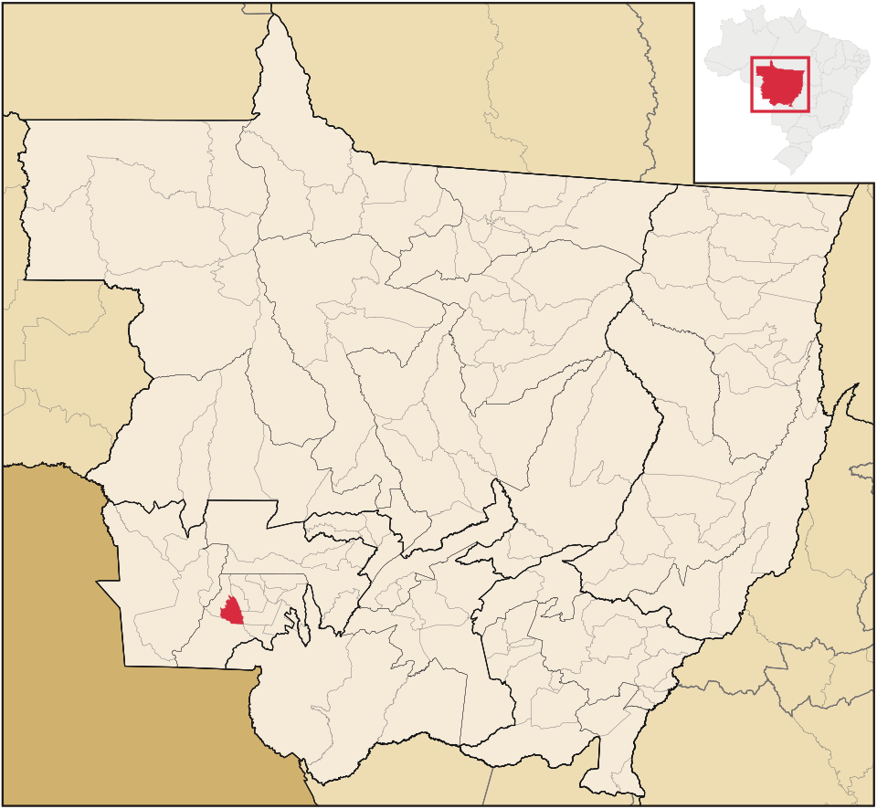 Mapa de localização de Figueirópolis D'Oeste em MT