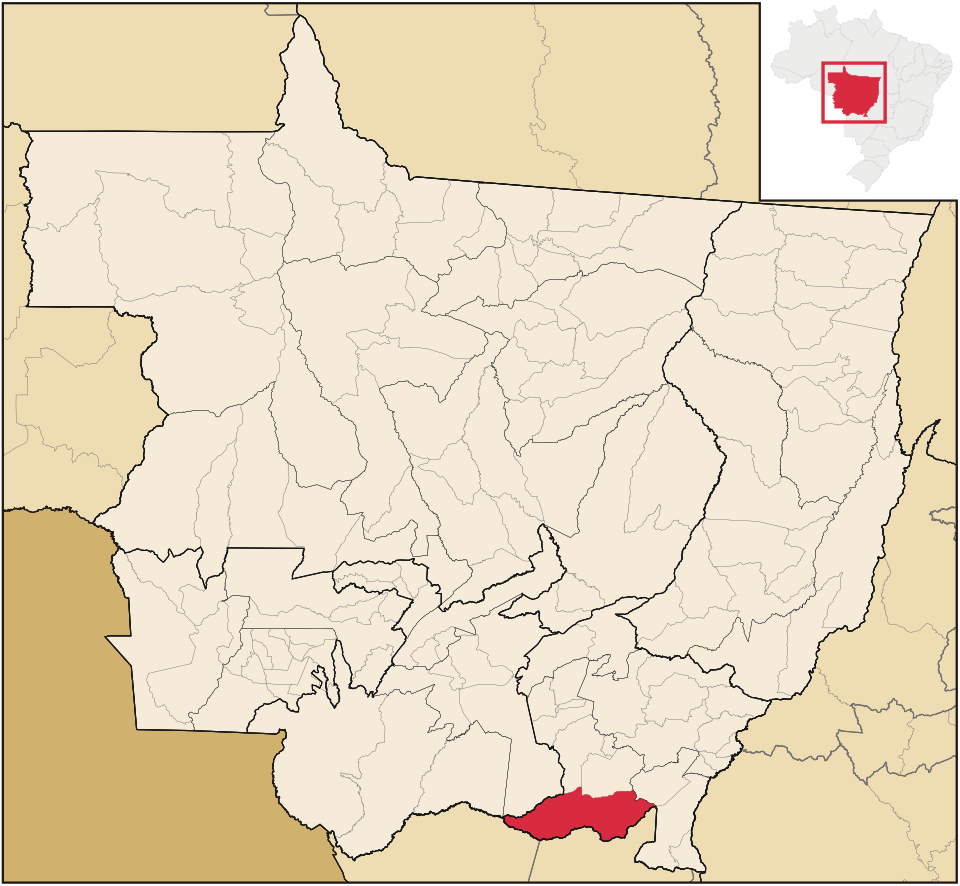 Mapa de localização de Itiquira em MT