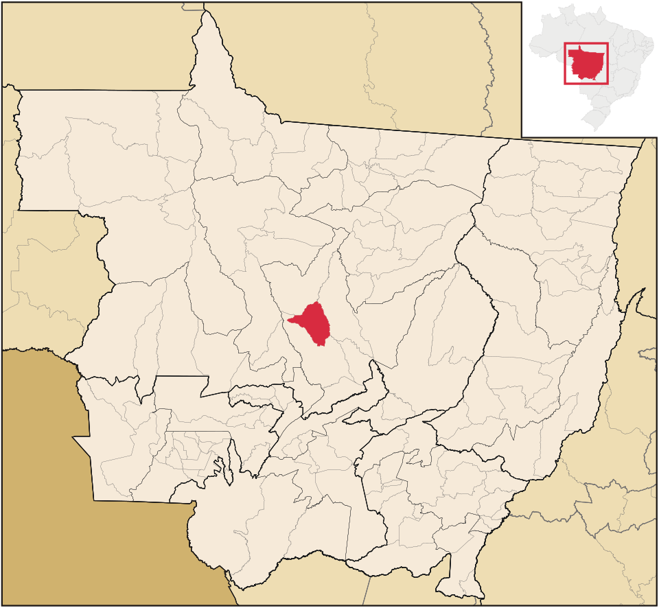 Mapa de localização de Lucas do Rio Verde em MT