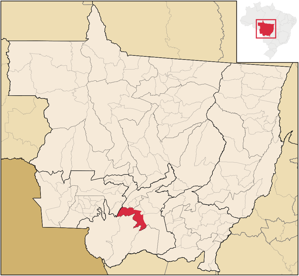 Mapa de localização de Nossa Senhora do Livramento em MT