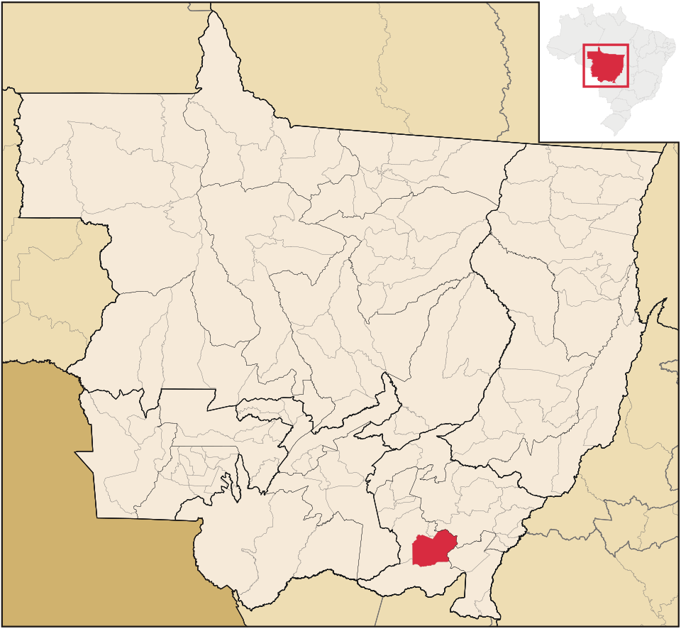 Mapa de localização de Pedra Preta em MT